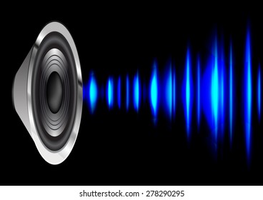 vector dark blue sound wave, abstract pulse background. speaker. music. infographics. Technology background for computer graphic website internet and business.