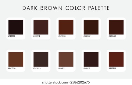 Vector Dark Brown Color Palette Collection