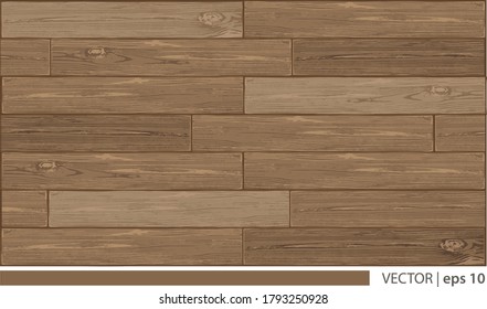 Vector dark brown wood background surface with wooden realistic texture 