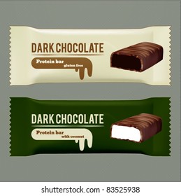 vector dark chocolate wrappers