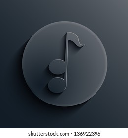 Vector dark circle icon. Eps10