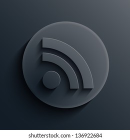 Vector dark circle icon. Eps10