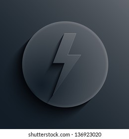 Vector dark circle icon. Eps10