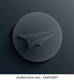 Vector dark circle icon. Eps10
