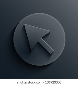 Vector dark circle icon. Eps10