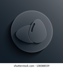 Vector dark circle icon. Eps10