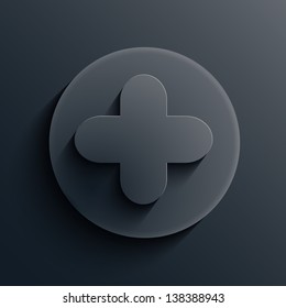 Vector dark circle icon. Eps10