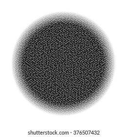 Vector Dark Circle Kids Maze