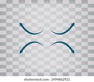 Vector de color oscuro sobre fondo gris a cuadros con degradado