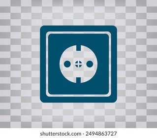 Vector dark color icon on gray checkered background with gradient