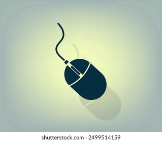 Vector de color oscuro con sombra sobre fondo gris