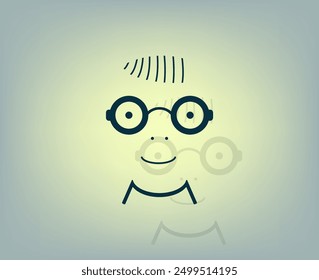 Vector dark color icon with shadow on gray background