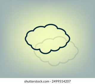 Vector dark color icon with shadow on gray background