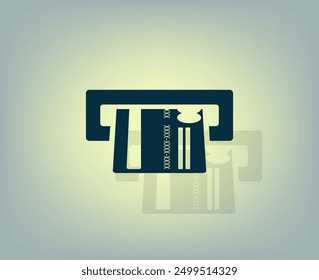Vektorsymbol mit dunkler Farbe und Schatten auf grauem Hintergrund