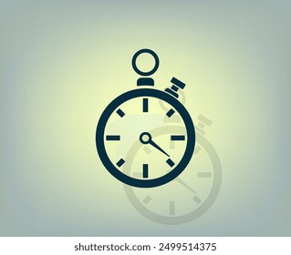 Vector dark color icon with shadow on gray background