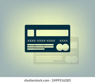 Vector dark color icon with shadow on gray background