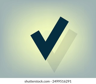 Vector dark color icon with shadow on gray background