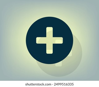 Vector de color oscuro con sombra sobre fondo gris