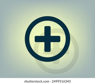 Vector de color oscuro con sombra sobre fondo gris
