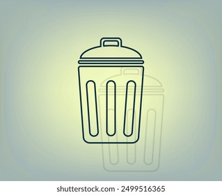 Vector dark color icon with shadow on gray background