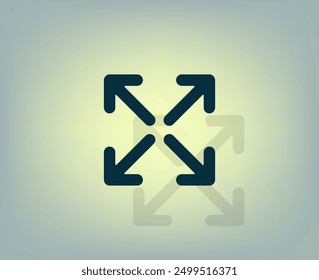 Vektorsymbol mit dunkler Farbe und Schatten auf grauem Hintergrund