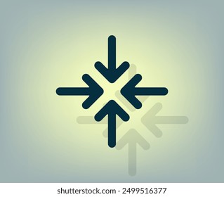 Vector dark color icon with shadow on gray background