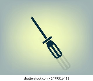 Vector de color oscuro con sombra sobre fondo gris