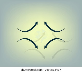 Vector dark color icon with shadow on gray background