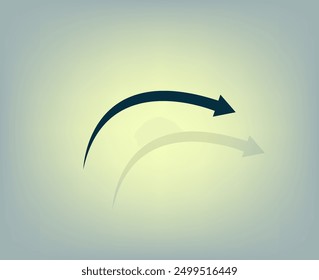 Vector dark color icon with shadow on gray background