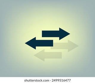 Vector dark color icon with shadow on gray background