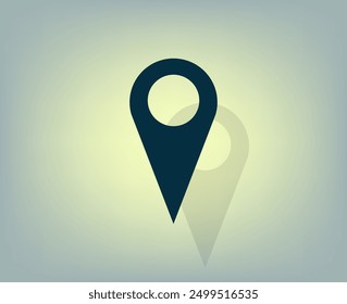Vector de color oscuro con sombra sobre fondo gris