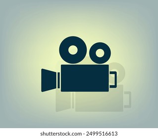 Vector de color oscuro con sombra sobre fondo gris