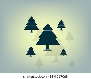 Vector dark color icon with shadow on gray background