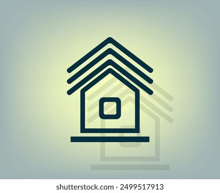 Vector de color oscuro con sombra sobre fondo gris