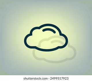 Vector dark color icon with shadow on gray background