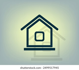 Vektorsymbol mit dunkler Farbe und Schatten auf grauem Hintergrund
