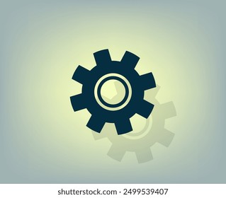 Vektorsymbol mit dunkler Farbe und Schatten auf grauem Hintergrund