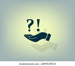 Vector dark color icon with shadow on gray background