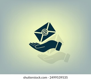 Vector de color oscuro con sombra sobre fondo gris