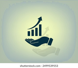 Vector de color oscuro con sombra sobre fondo gris