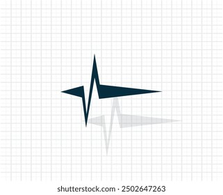 Vector de color oscuro con sombra sobre fondo a cuadros claro