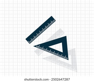 Vector dark color icon with shadow on light checkered background