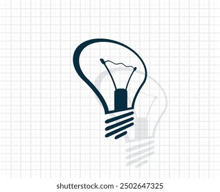 Vector dark color icon with shadow on light checkered background