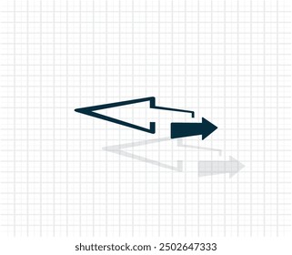 Vector dark color icon with shadow on light checkered background