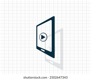 Vector de color oscuro con sombra sobre fondo a cuadros claro