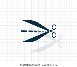 Vector dark color icon with shadow on light checkered background