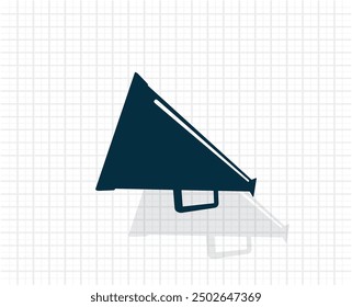 Vector dark color icon with shadow on light checkered background