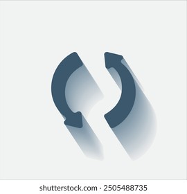 Vector de color oscuro con sombra sobre fondo claro