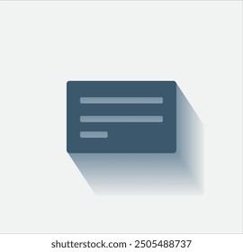 Vector dark color icon with shadow on light background
