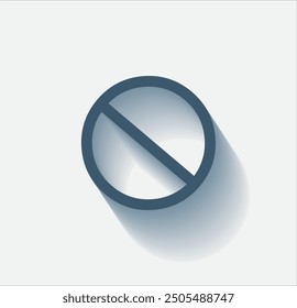 Vector dark color icon with shadow on light background